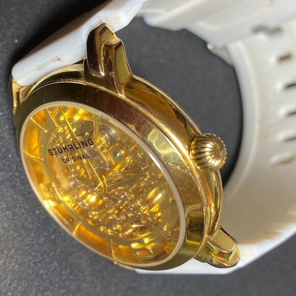 LOOK !!…NO BATTERY…Stuhrling Original Skeleton Men's Automatic Watch - Picture 2 of 6